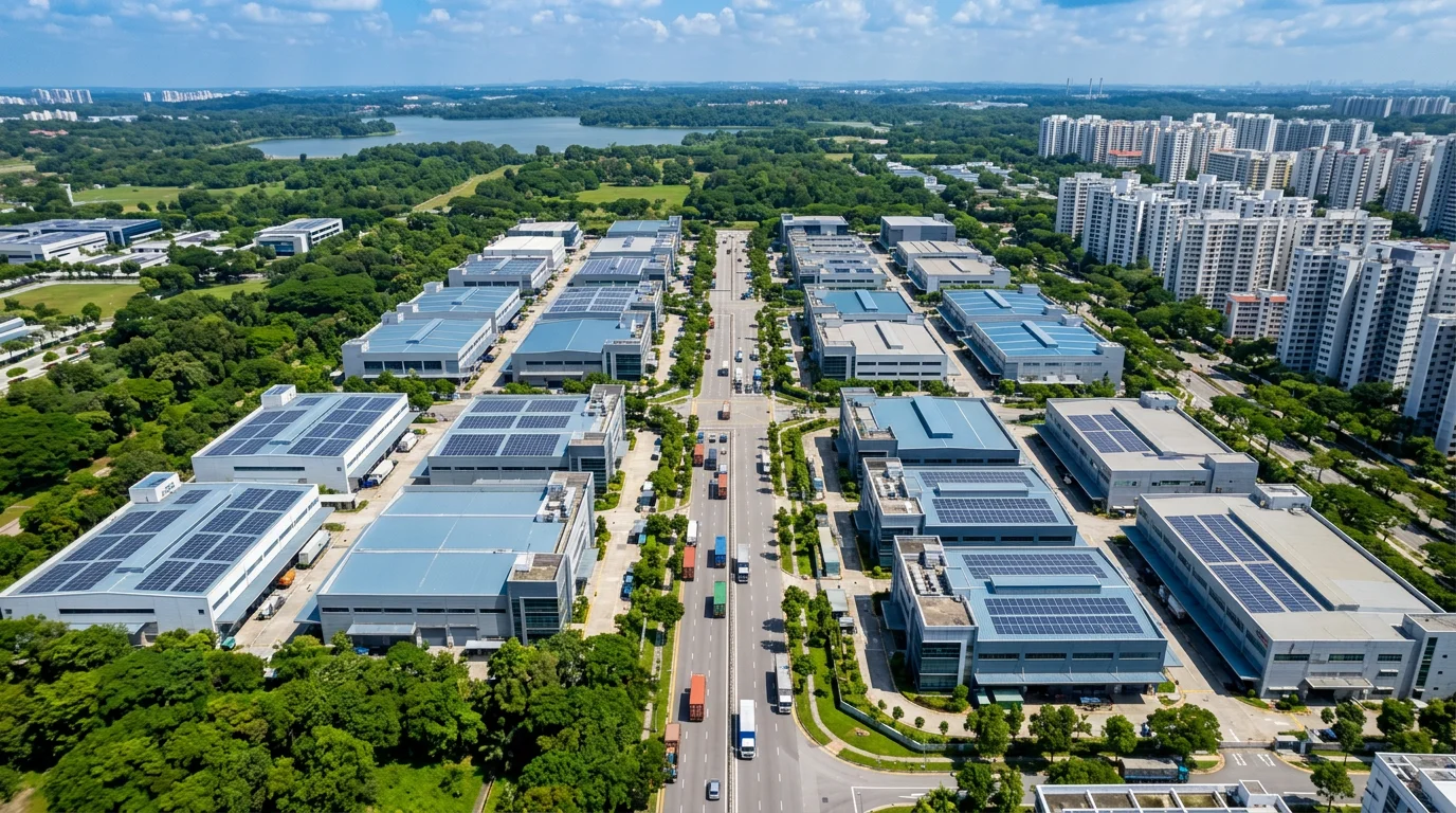 Aerial view of Yishun industrial district where A'POSH BIZHUB is located
